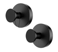 CGUOHU Crochet Ventouse Lot de 8 crochets à ventouse mats, support mural étanche sans perçage, organisateur serviettes et peignoirs for salle bain cuisine, indispensable for la maison(Black)