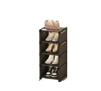 CGUOHU Étagère à Chaussures Organisateur de Chaussures à Plusieurs Niveaux, étagère, Gain Place for Coin Mural, empilable, Armoire réglable(5 Layers Black)