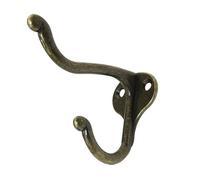 CGUOHU Lot de 5 patères murales vintage en alliage zinc, for manteaux, bijoux, chapeaux et écharpes, décoration intérieure, bronze vert Pour Vêtements