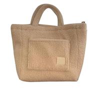 CGUOHU Sacs à bandoulière d'hiver en peluche douce, sac de grande capacité, sacoche main voyage rue for dames Pour Femmes(Beige)
