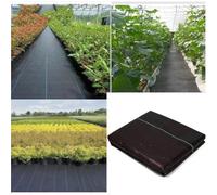 CGUOHU Toile De Paillage 10-20M Couverture de Tissu de Sol contrôle des Mauvaises Herbes Tapis d'arbre fruitier PE Tissu Paysage légumes cultiver Membrane paillis Outils de Jardin serres(15M)