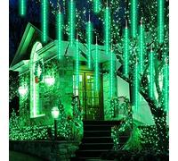 CGUOZI Lumineux Tubes, 30cm 8 Tubes 192 LEDS Imperméable Lumineux Météore Pluie Guirlandes Lumineuse Lumineux Jardin Décoratif Lumières pour Noël Mariage Fête Arbre Vert