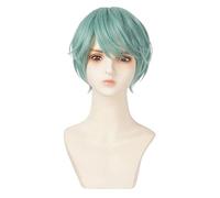 CGVG Anime cosplay Perruque Saja Boys Perruque de cosplay pour homme et femme pour Halloween, carnaval, fête (vert clair)