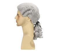 CGVG Perruque baroque juge rococo juge juge juge marquis noble Lord dense compositeur Renaissance perruque pour cosplay, Halloween, carnaval (gris)