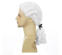 CGVG Perruque baroque juge rococo juge juge juge marquis noble Lord dense compositeur Renaissance perruque pour cosplay, Halloween, carnaval (blanc)