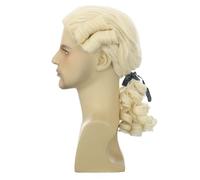 CGVG Perruque baroque juge rococo juge juge juge marquis noble Lord dense compositeur Renaissance perruque pour cosplay, Halloween, carnaval (blond)