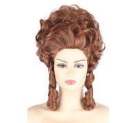 CGVG Perruque de Renaissance - Baroque - Style vintage du 18ème siècle - Perruque de princesse médiévale - Rococo - Pour femme - Pour cosplay, Halloween, carnaval - Marron clair