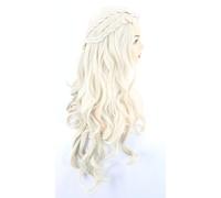 CGVG Perruque longue bouclée blonde pour femme - Perruque de princesse pour Halloween, carnaval, cosplay