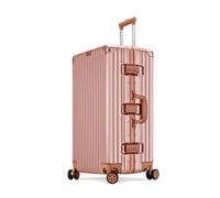 CGZCEICAN Valise à roulettes Universelle rétro Portable avec Cadre en Aluminium 24/26/28 Pouces, Valise à roulettes for PC, Serrure TSA, boîte à Bagages for Voyage d'affaires/1630(26in)