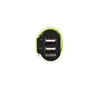 CH-023BL Chargeur voiture 3 sorties 6 A 2x Usb / Micro-usb Noir / vert