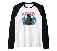 Ch Ch Ch Meow Meow Meow Cat Film d'horreur Halloween Manche Raglan
