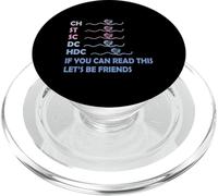 CH St SC DC HDC If You Can Read This Knitting Abréviation PopSockets PopGrip pour MagSafe