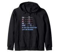 CH St SC DC HDC If You Can Read This Knitting Abréviation Sweat à Capuche