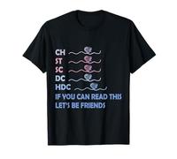 CH St SC DC HDC If You Can Read This Knitting Abréviation T-Shirt