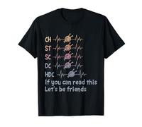 CH St SC DC HDC If You Can Read This Knitting Abréviation T-Shirt