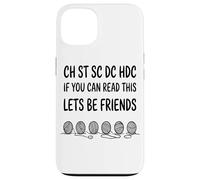 Ch St SC DC Hdc If You Yarn Hook Abbreviation du Motif Coque pour iPhone 13