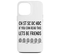 Ch St SC DC Hdc If You Yarn Hook Abbreviation du Motif Coque pour iPhone 13 Pro Max