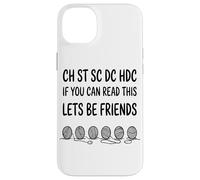Ch St SC DC Hdc If You Yarn Hook Abbreviation du Motif Coque pour iPhone 14 Plus