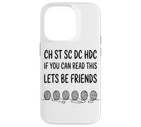 Ch St SC DC Hdc If You Yarn Hook Abbreviation du Motif Coque pour iPhone 14 Pro
