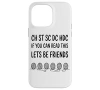 Ch St SC DC Hdc If You Yarn Hook Abbreviation du Motif Coque pour iPhone 14 Pro Max