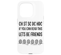 Ch St SC DC Hdc If You Yarn Hook Abbreviation du Motif Coque pour iPhone 15 Pro