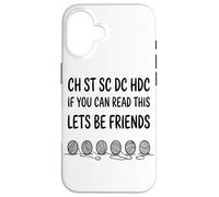 Ch St SC DC Hdc If You Yarn Hook Abbreviation du Motif Coque pour iPhone 16