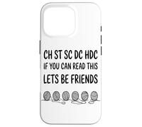 Ch St SC DC Hdc If You Yarn Hook Abbreviation du Motif Coque pour iPhone 16 Pro