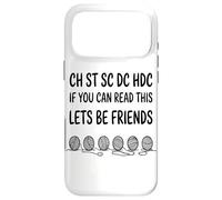 Ch St SC DC Hdc If You Yarn Hook Abbreviation du Motif Coque pour iPhone 17 Pro Max