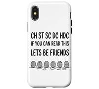 Ch St SC DC Hdc If You Yarn Hook Abbreviation du Motif Coque pour iPhone X/XS