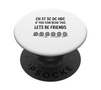 Ch St SC DC Hdc If You Yarn Hook Abbreviation du Motif PopSockets PopGrip Adhésif