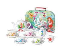 CH12094 Service à thé pour enfant Coffret à thé en porcelaine 13 pièces Motif sirène