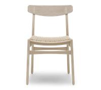 Carl Hansen & Søn Chaise CH23 - maille nature - Abdeckplatte Eiche - chêne huilé