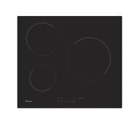 CH63CT - Vitrocéramique - 3 plaques de cuisson - Niche - largeur : 56 cm - profondeur : 49 cm - noir