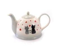 Cha Cult Colette Théière en céramique Motif chat 1,5 l