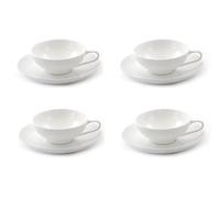 Cha Cult Lot de 4 tasses et soucoupes en porcelaine fine 0,11 l