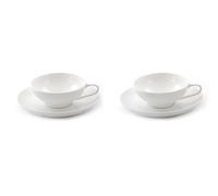 Cha Cult Sophie Lot de 2 tasses et dessous en porcelaine fine 0,11 l