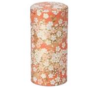 Cha Cult teemando® - Boîte Kazuko - 150 g - Ronde - Avec fermeture aromatique - Avec papier japonais (Washi) - Hauteur : 15,5 cm - Diamètre : 7,5 cm
