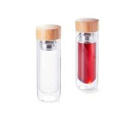 Cha Cult to Go Alva Gobelet en verre borosilicate avec passoire en acier inoxydable 0,275 l