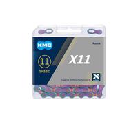 Cha ne KMC X11 Aurora 11 vitesses pour VTT/route/gravel. Compatible avec toutes les grandes marques. Maillon manquant inclus.