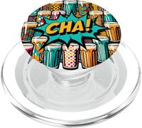 Cha! Thé Chai Indien rétro pour Amoureux de la Culture PopSockets PopGrip pour MagSafe