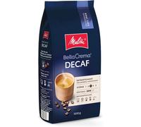 CHAAS-BellaCrema Decaffeinato Café en grain décaféiné 1kg, non moulu, café en grain pour machines à café, sans caféine, torréfaction moyenne, torréfié en Allemagne, intensité 3