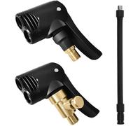 Chaas-Tuyau De Gonflage De Pneu Avec 2 Pièces De Embout De Gonflage, Embout Gonflage Valve, Raccord Valve Gonflage, Adaptateur De Valve Française Pour Voiture, Camion, Gonfleur De Pneu