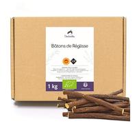 Chabiothé - Bâtons de racine de Réglisse Bio 1 kg (environ 150 bâtons) - boite recyclable