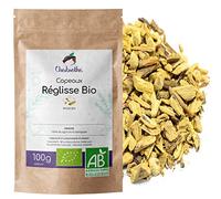 Chabiothé - Réglisse Bio - copeaux de bâtons de réglisse 100g - sachet compostable