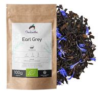 Chabiothé - Thé noir Earl Grey BIO 100g - huile essentielle de bergamote et bleuets - thé noir aromatisé en vrac - fabriqué en France - environ 50 tasses