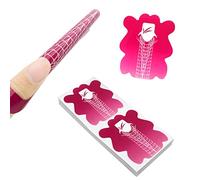 Chablon Stiletto Long pour Ongle Gel Extension Construction et Formes Kit, Chablon Extend Papier d'ongles Auto-Adhésif Ongles Forme, pour Polygel d'ongle Acrylique UV