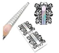 Chablon Stiletto Long pour Ongle Gel Extension Construction et Formes Kit, LEA-SHALL 100 Pièces Chablon Extend Papier d'ongles Auto-Adhésif Ongles Forme, pour Polygel d'ongle Acrylique UV