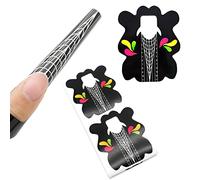 Chablon Stiletto Long pour Ongle Gel Extension Construction et Formes Kit, LEA-SHALL 100 Pièces Chablon Extend Papier d'ongles Auto-Adhésif Ongles Forme, pour Polygel d'ongle Acrylique UV