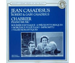 CHABRIER: PIANO MUSIC - BOURREE FFANTASQUE, PIECES PITTORESQUES, CINQ MORCEAUX POUR PIANO, IMPROMPTU, TROIS VALSES ROMANTIQUES-ROBERT & GABY CASADESUS- CBS