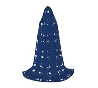 CHAbu Cape à capuche avec drapeau de la Caroline du Sud pour adolescents - Longue cape médiévale pour cosplay, fête, carnaval - Accessoires de déguisement